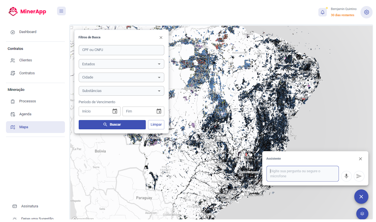 MinerApp — Pesquisa